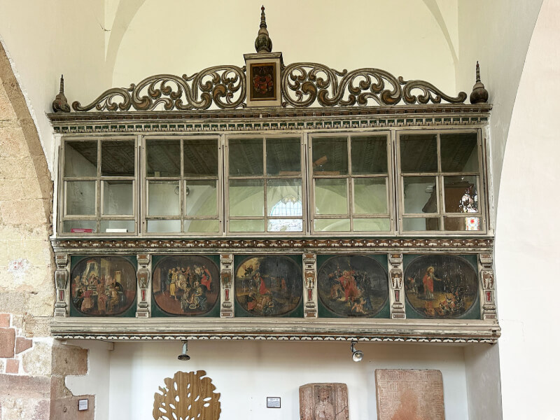 Church interior at the Evangelical Lutheran church in Döben